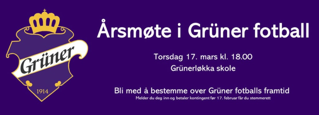 Årsmøte i Grüner fotball