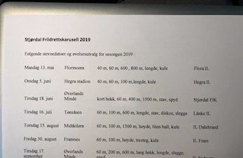 Friidrettskaruseller i sommer