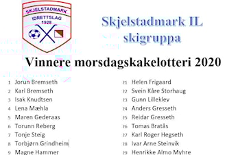 Heldige vinnere av kakelotteriet til skigruppa