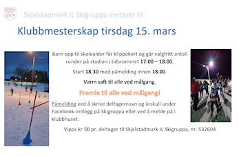 Klubbmesterskap 15. mars