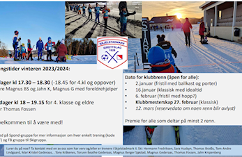 Skitreninger og klubbrenn 2023 / 2024