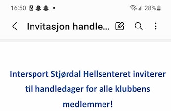 Handledag på Intersport Hellsenteret