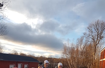 Skigruppa på snø og is i Sverige!