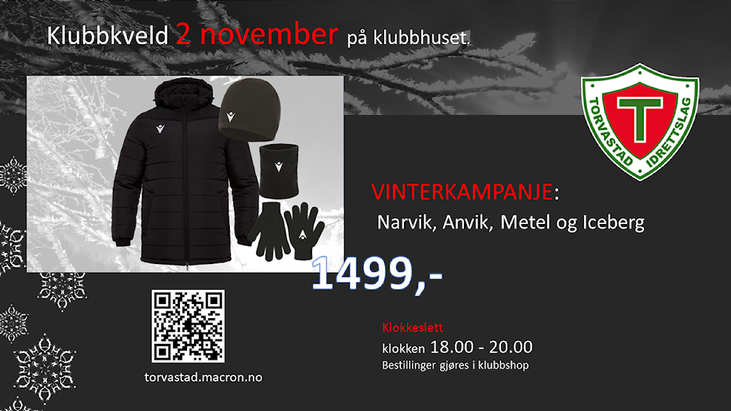 Background image for Macron klubbkveld i dag torsdag 2. november kl 18-20