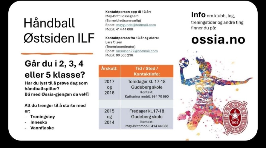 Nå tar vi imot nye håndballtalenter :)