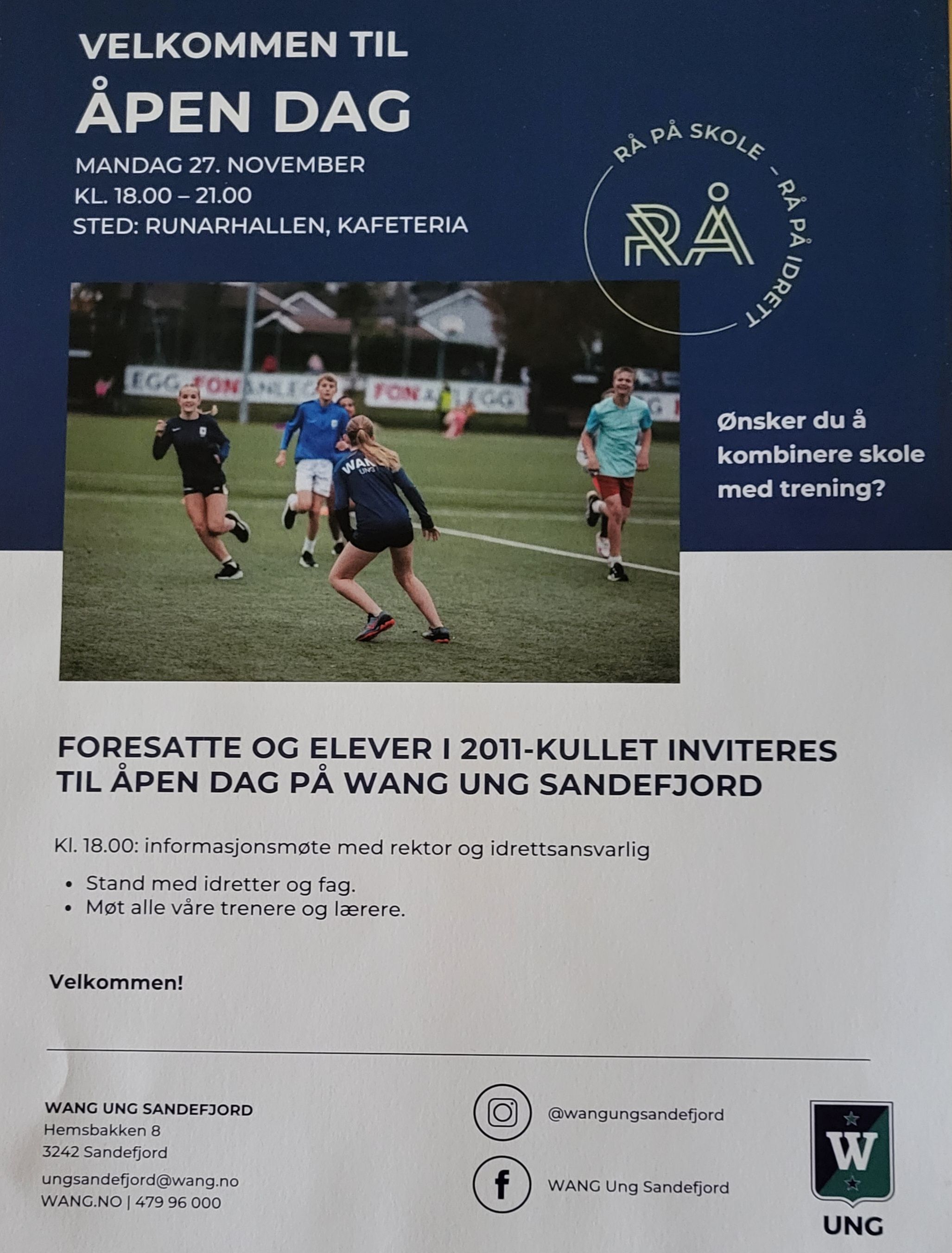 Velkommen til åpen dag på Wang ung. 