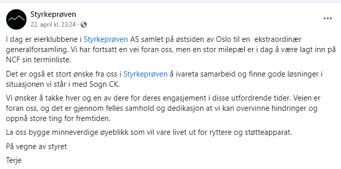 Styrkeprøven tok til fornuft