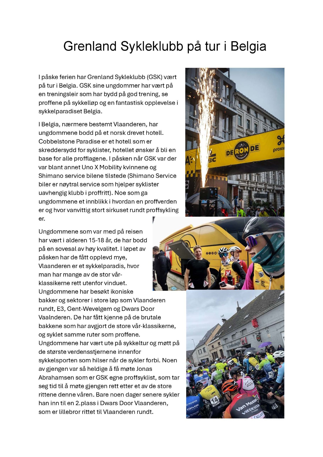 Reisebrev fra påskesamlingen