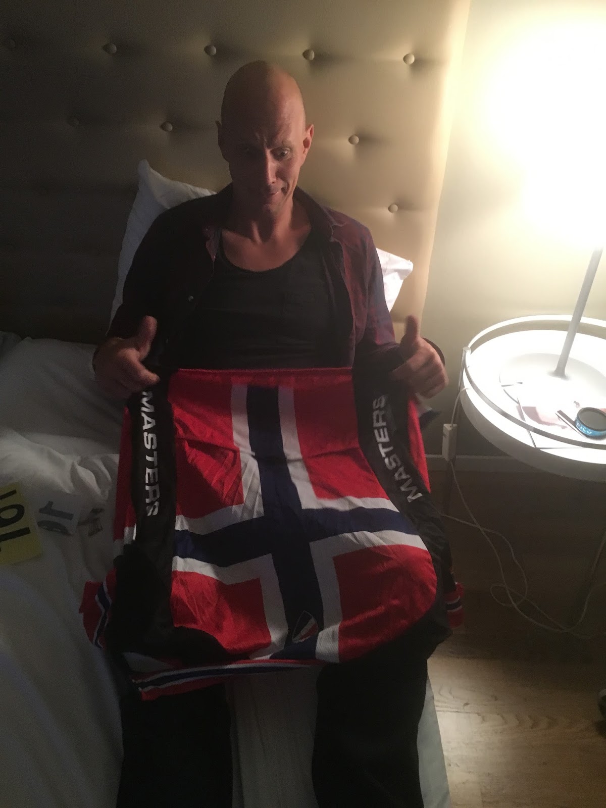 Kjetil nr. 4 under Nordisk meisterskap i landevegssykling, klasse 35-39.