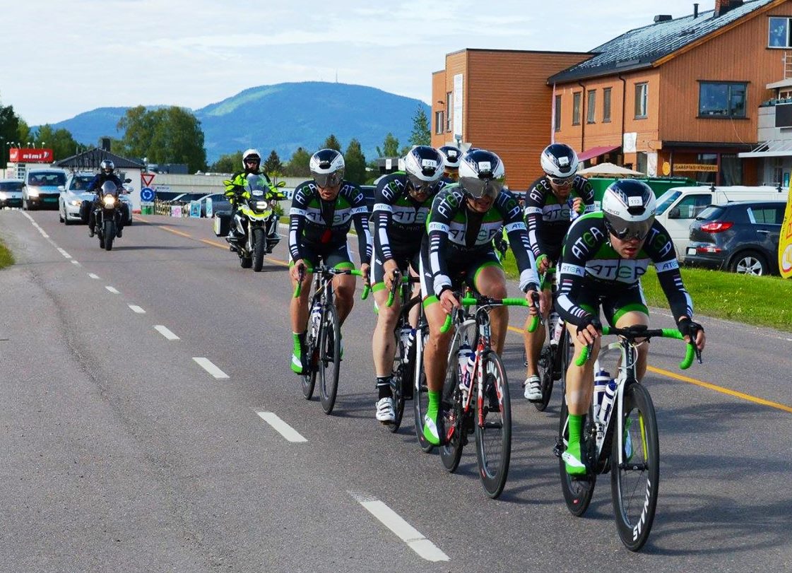 Bjarte og Team Atea nr. 2 på Trondheim-Oslo