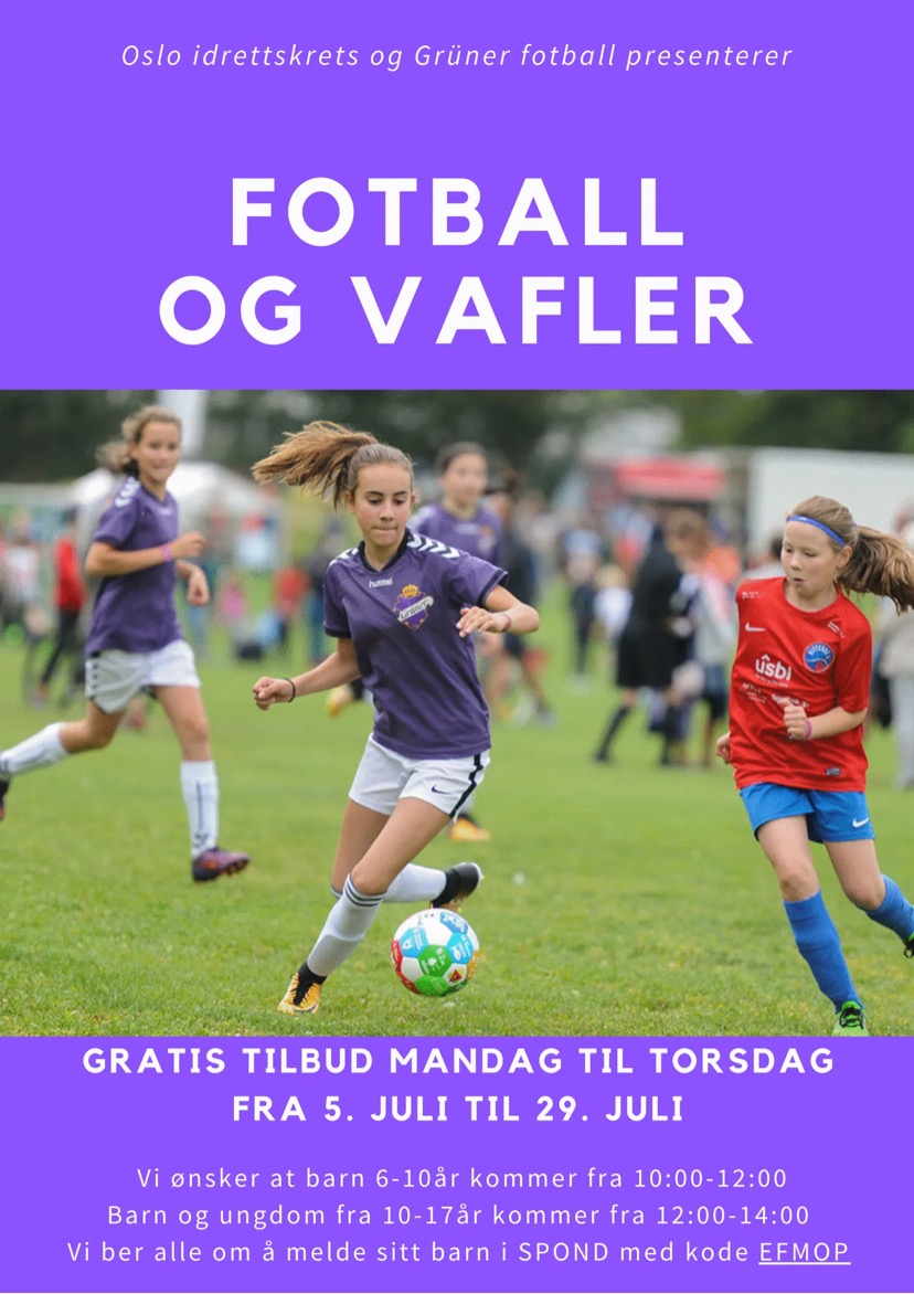 Sommertilbud: Fotball og vafler