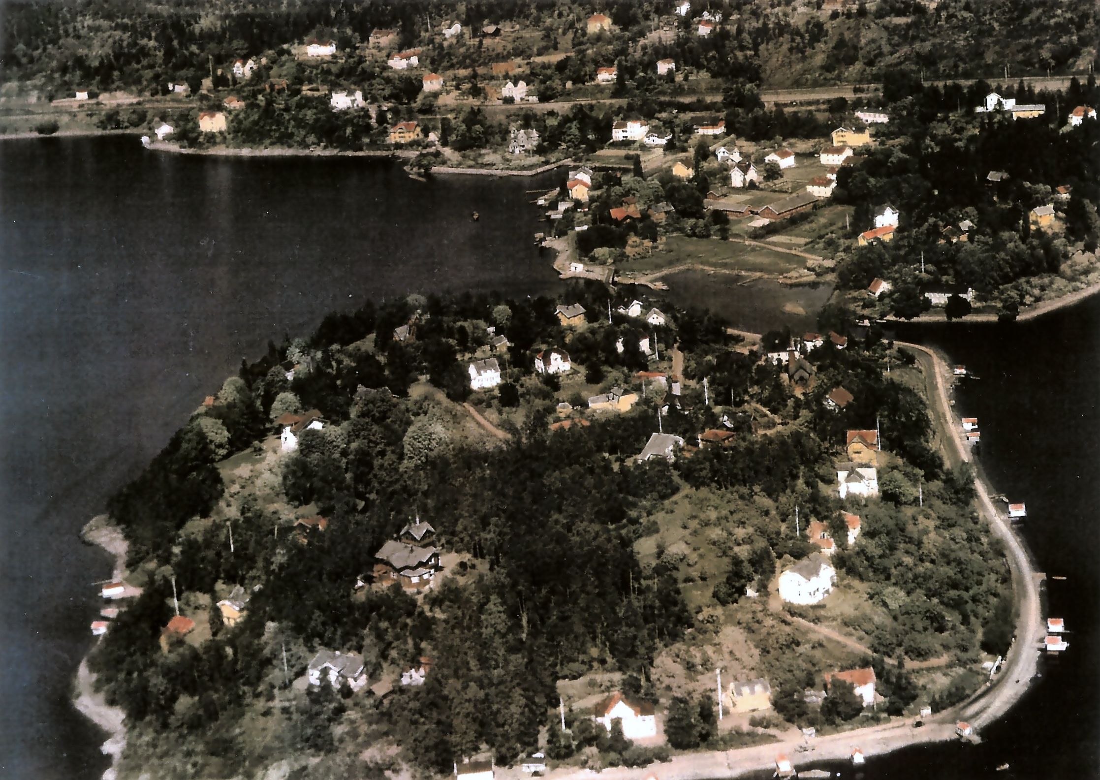 Nedre Bekkelaget og Ormøya ca. 1950