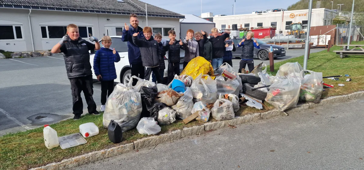 Ryddet bydelen for plast