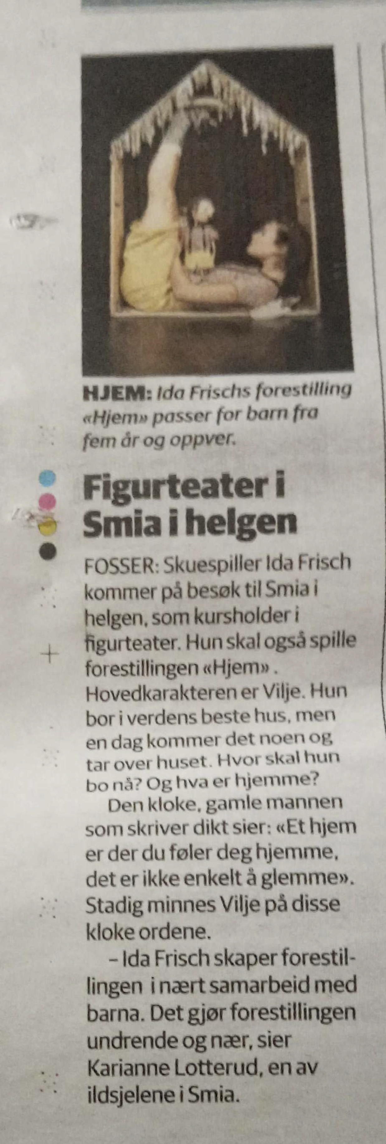 Figurteaterforestilling på Smia