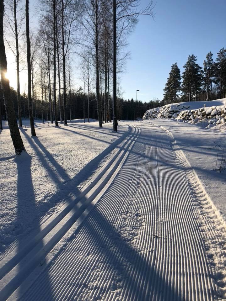 Endelig kom snøen og det er kjørt løyper