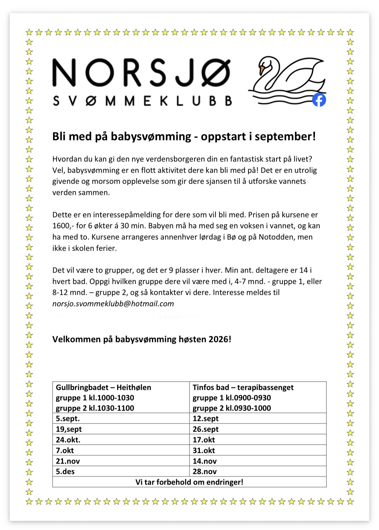 Babysvømming