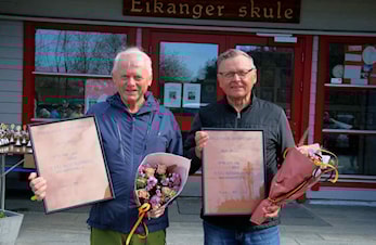 Heidersteikn til Audun og Gunnar Stusdal
