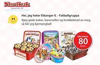 Stor kakesal-dugnad i fotballgruppa, vil du støtte oss?