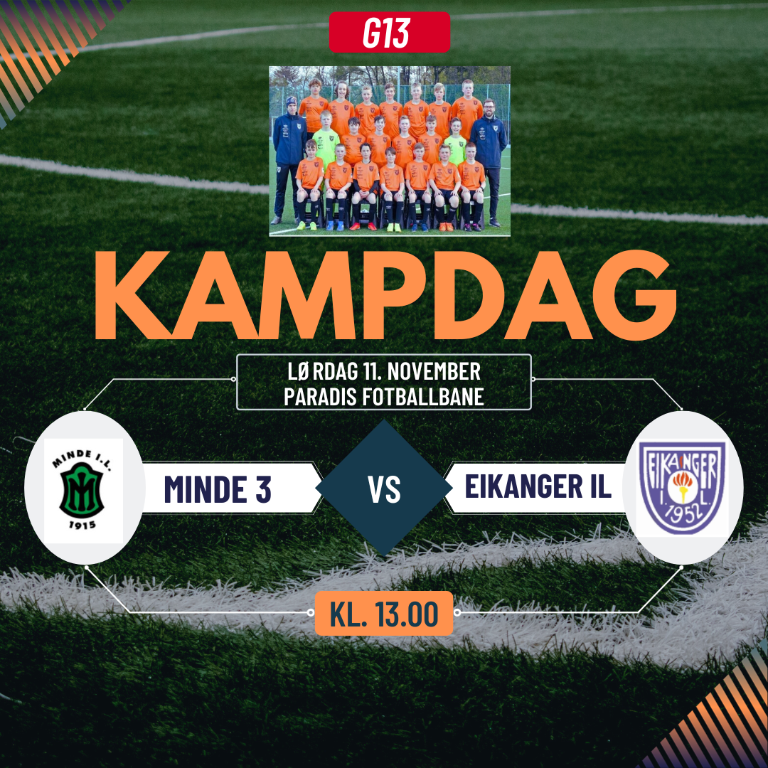 Siste kamp for G13 9er, borte mot Minde 3
