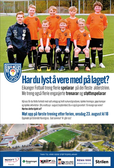 Har du lyst å vere med på laget?