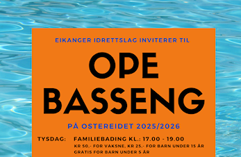 Ope basseng frå 16. september