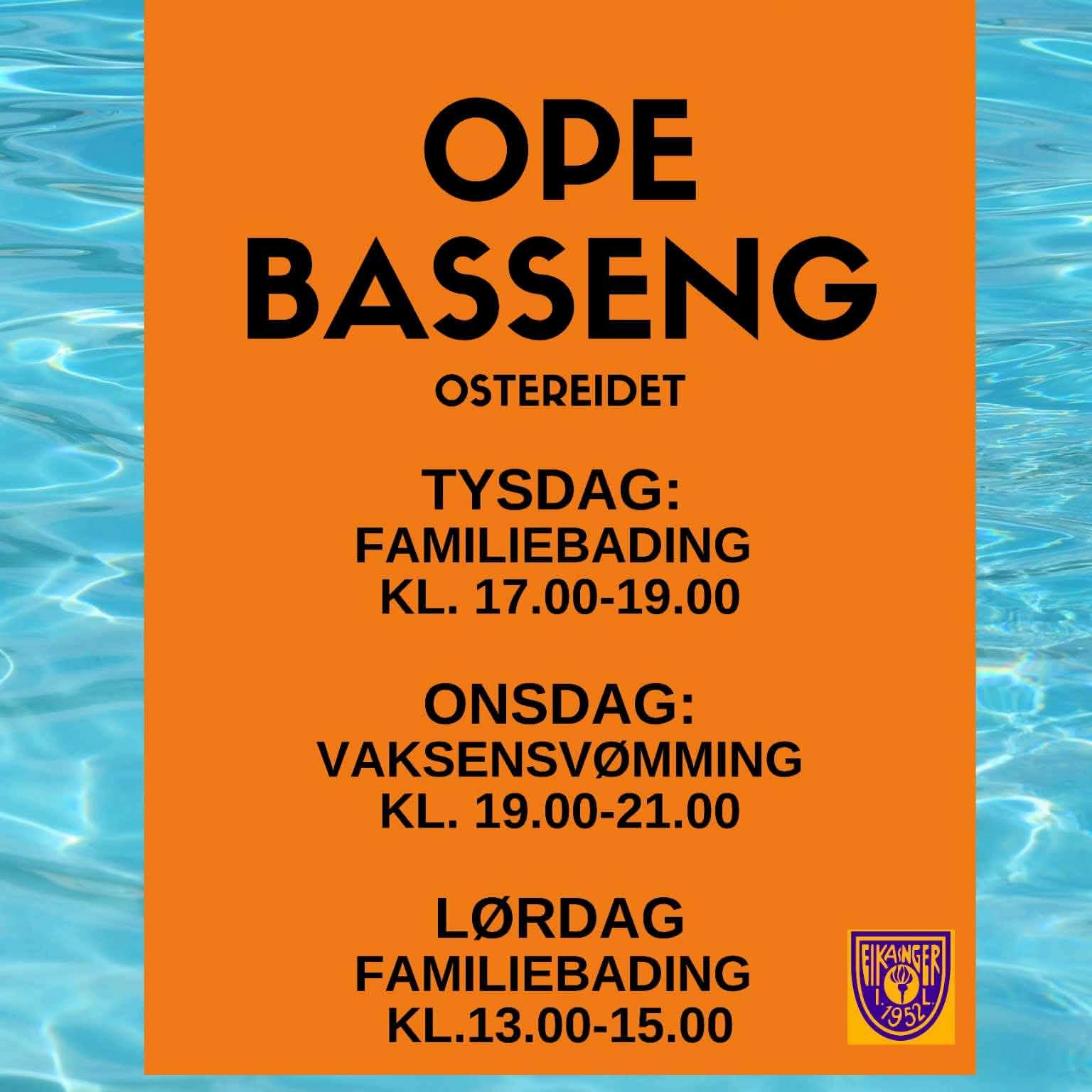 Image for Ope basseng slutt i april