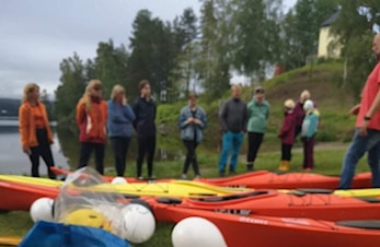 Feiring av nytt flott padleutstyr