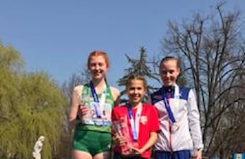 To sturlister med på Kappgang i Tsjekkia, Podebrady Racewalking 2019. Maren nr 3 og Benjamin nr 6