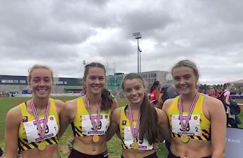 I siste øvelse under UM på Jessheim, tok sturlajentene gull på 1000m stafett J17-19