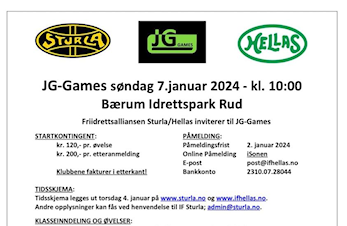 7. januar arrangerer vi friidrettsstevne inne i Bærum idrettspark Rud