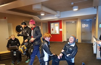 Full fart på siste trening før påske