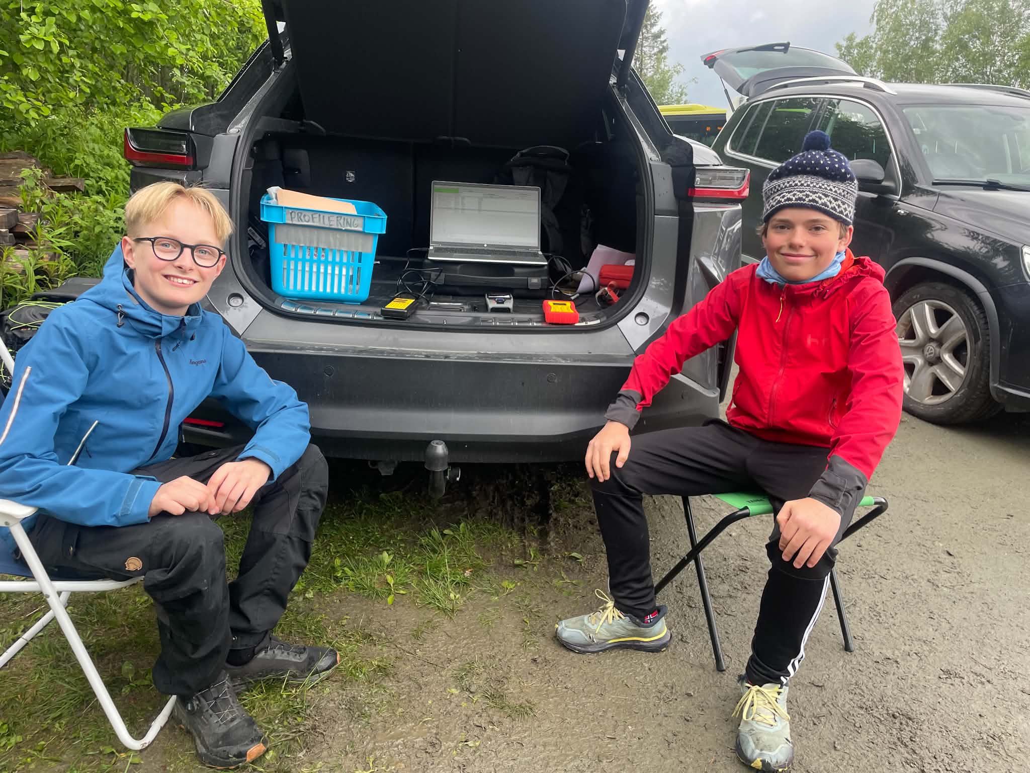 Pangåpning av Martin og Erlend som løypeleggere og arrangører!