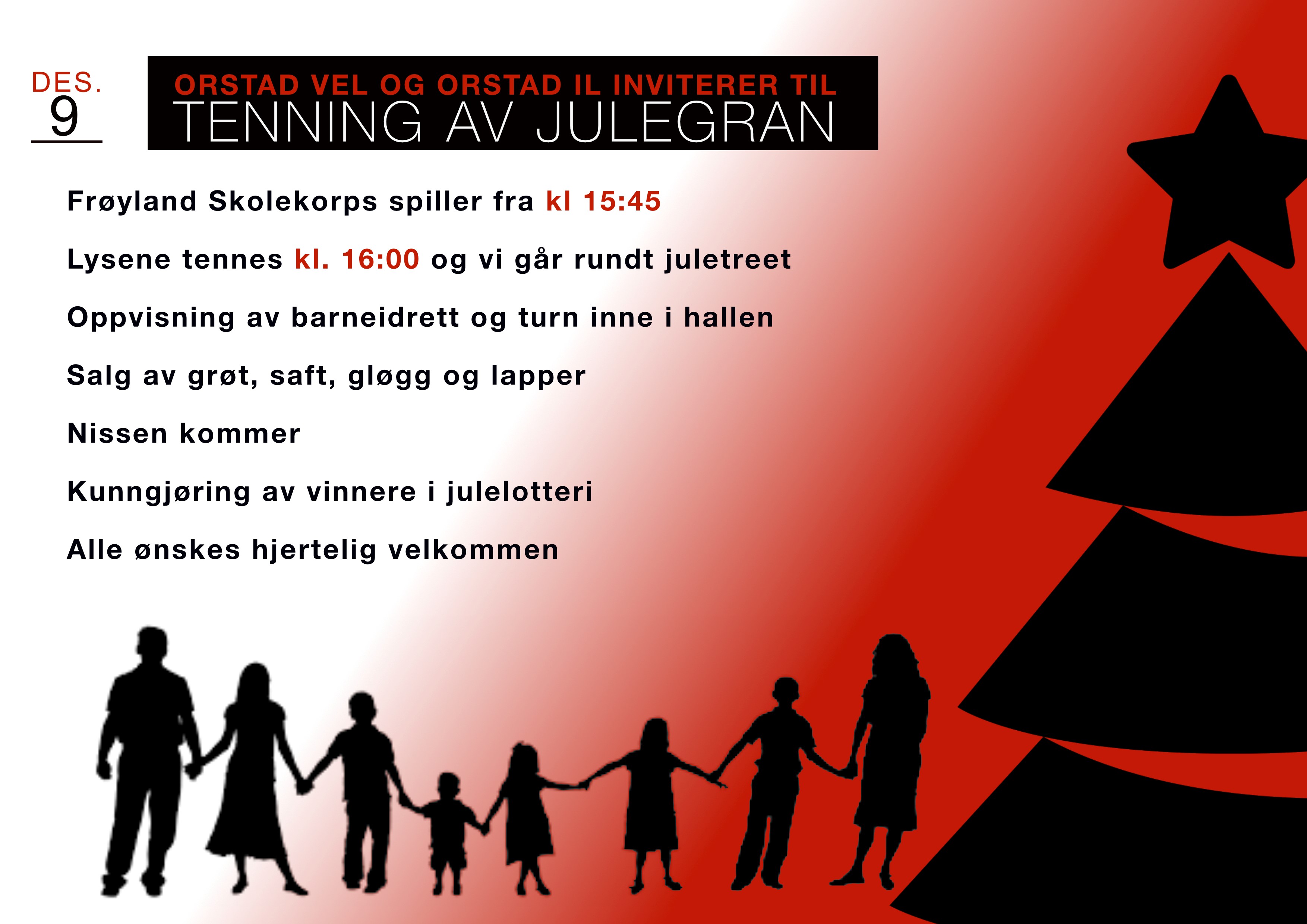 Velkommen til tenning av julegran