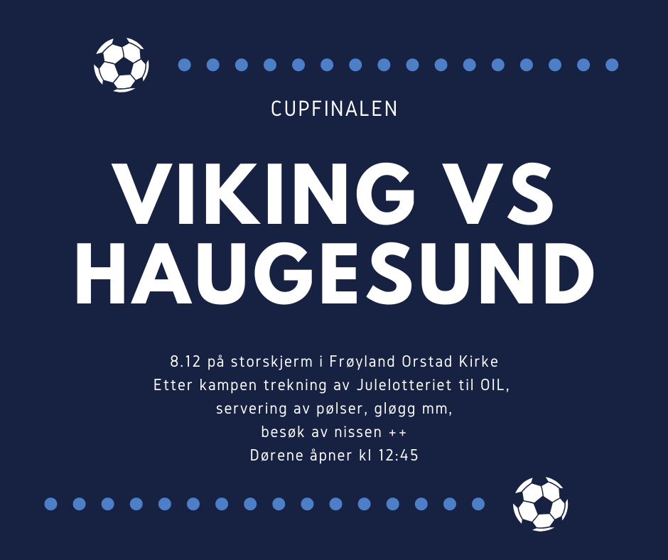 Cupfinalen på storskjerm i Frøyland Orstad Kirke
