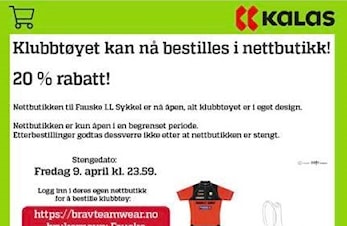 Siste frist for kjøp av klubbklær