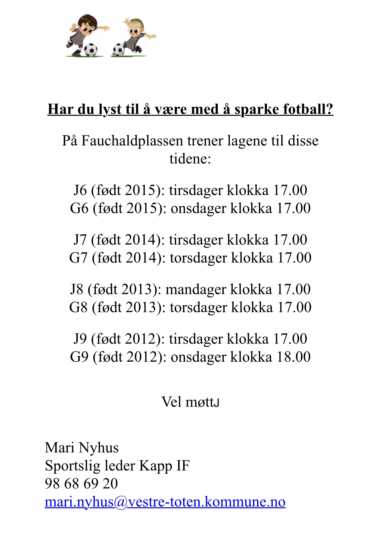 Bli med å spille fotball? 🧍‍♀️⚽️🧍‍♂️