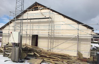 Restaurering av klubbhuset i Viosen