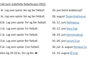 Fotballcupar 2022