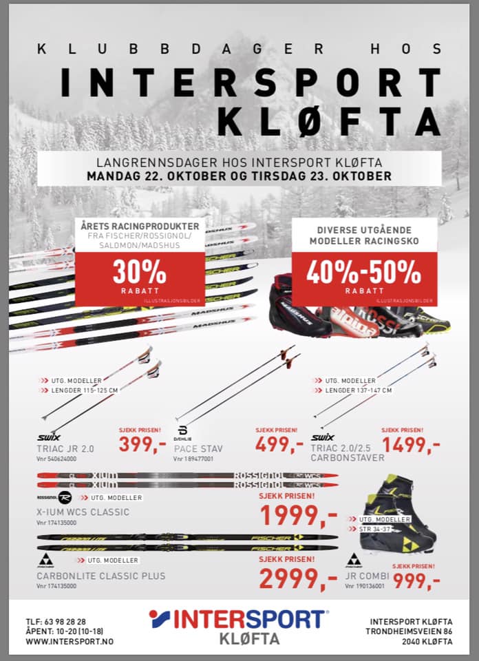 Klubbdager Kløfta 22. - 23. Oktober