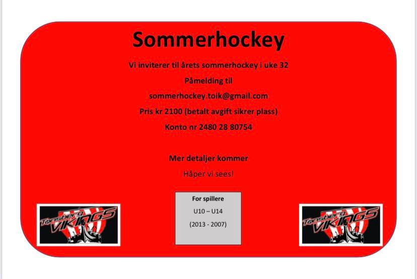Vi inviterer til sommerhockey for U10-U14