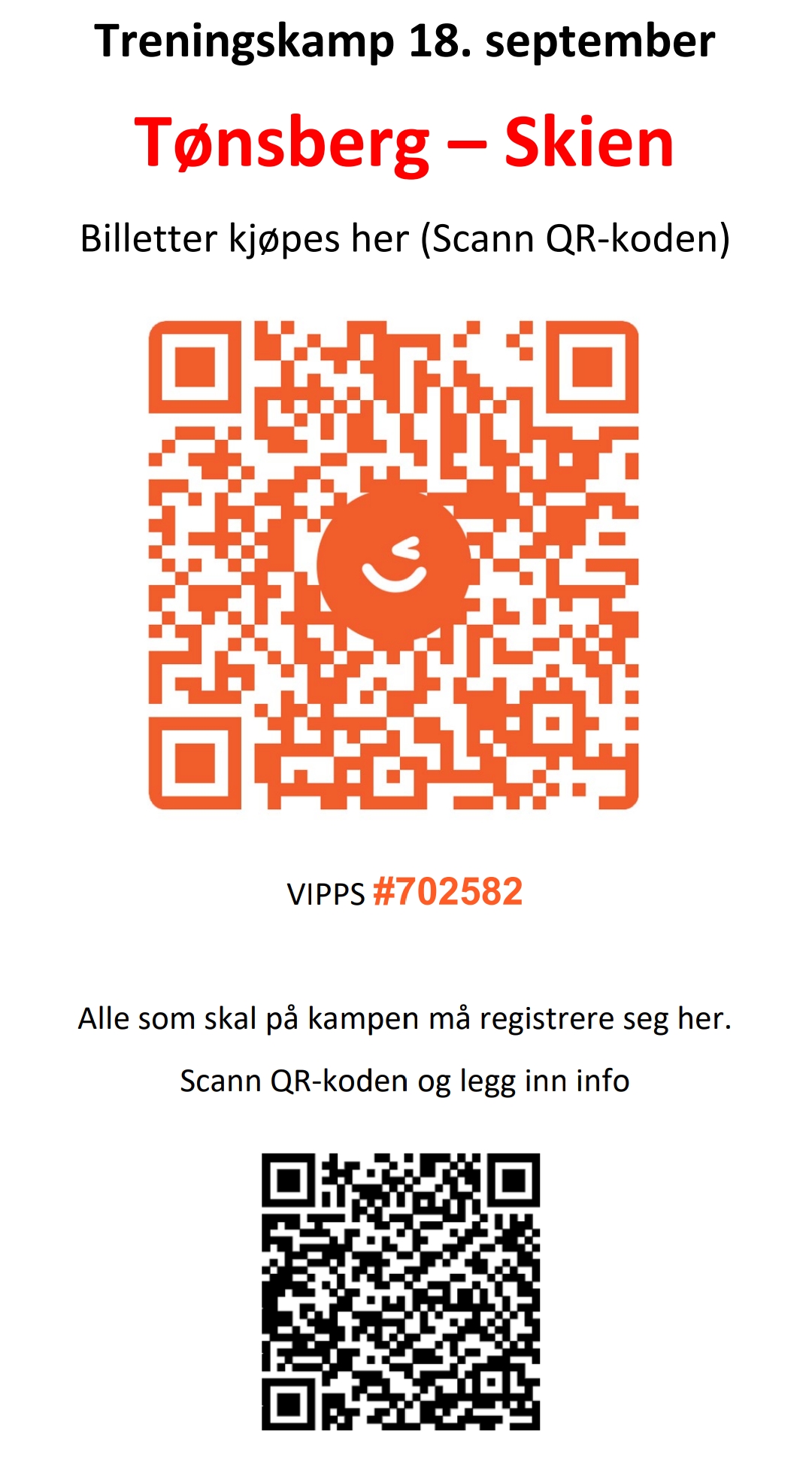 Treningskamp mot Skien 18. September