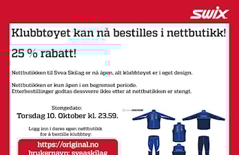 Bestilling av klubbtøy 2019