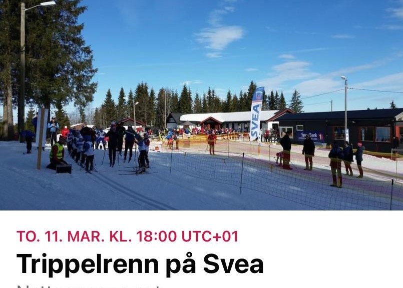 Trippelrenn på Svea torsdag 11.mars - klassisk - Velkommen