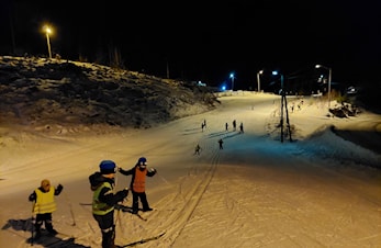 Lysløypa på til kvart over ni