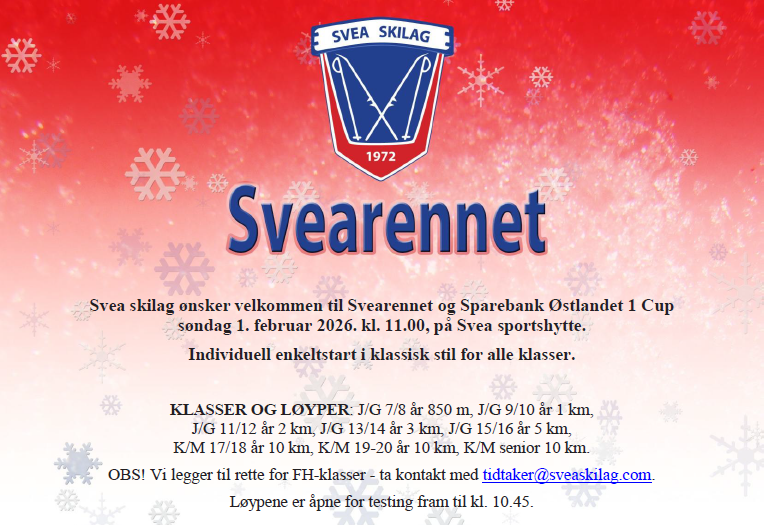 Svearennet 2026 med ny dato: søndag 1. februar!