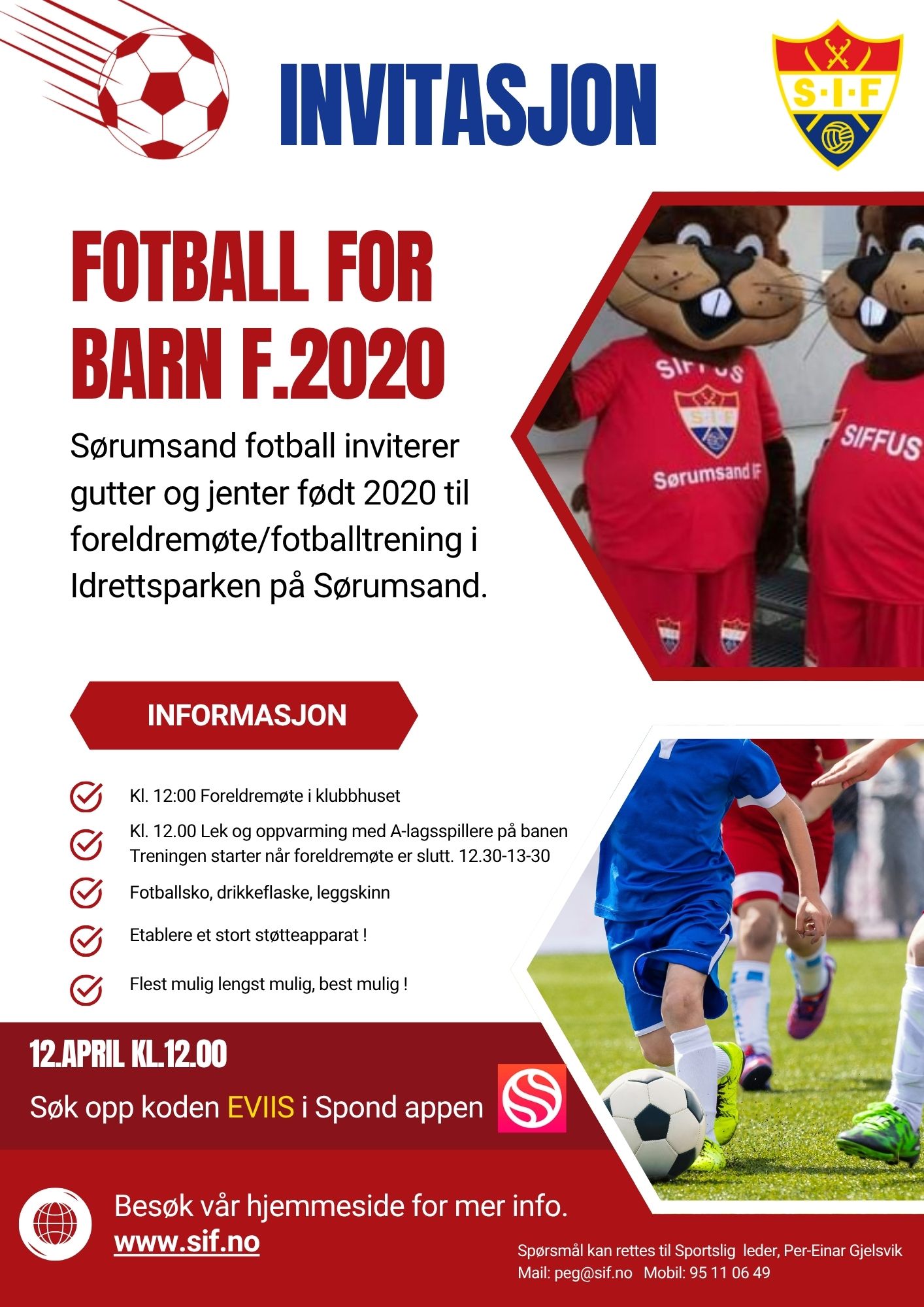 Oppstart for jenter og gutter født 2020