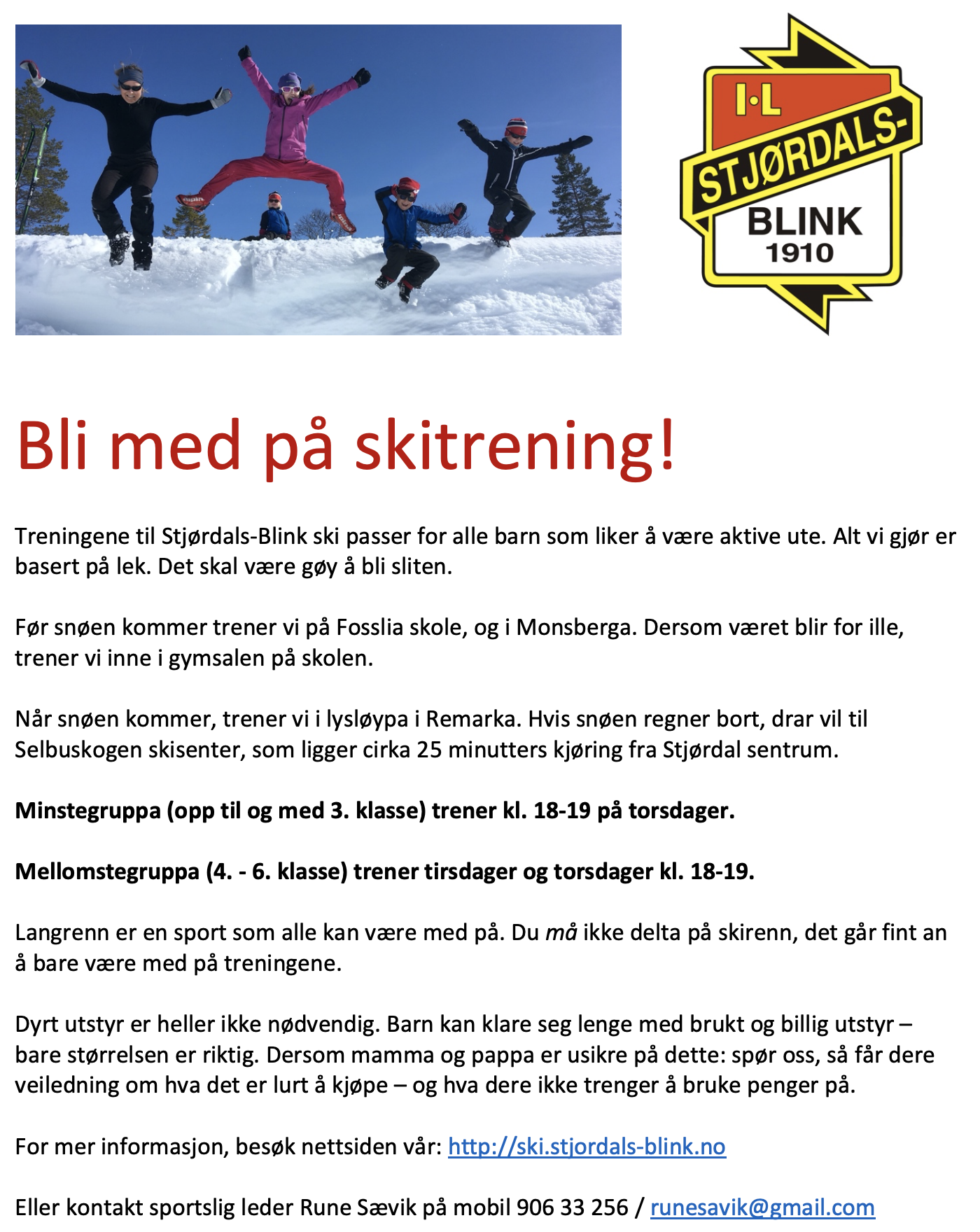 Skitrening!