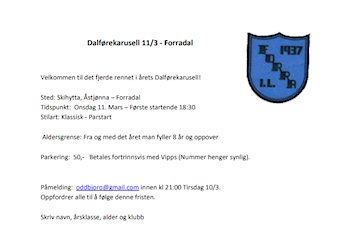 Dalførekarusell 11/3 - Forradal