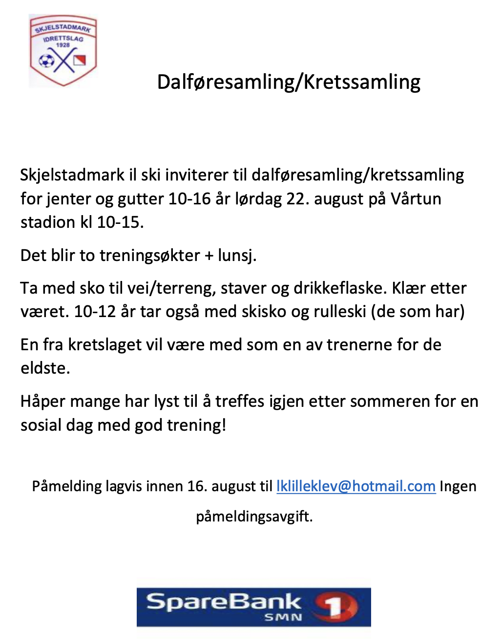 Dalføresamling/Kretssamling, Skjelstadmark 22. august 2020