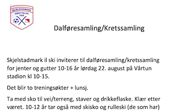 Dalføresamling/Kretssamling, Skjelstadmark 22. august 2020
